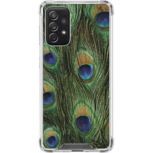 Peacock Animal Print Galaxy A72 5G Clear Case